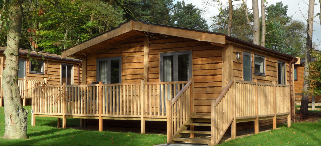 Woodsman quality build timber lodge—exterior