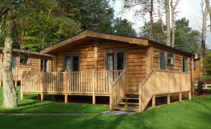 Woodsman quality build timber lodge—exterior