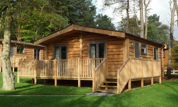 Woodsman quality build timber lodge—exterior