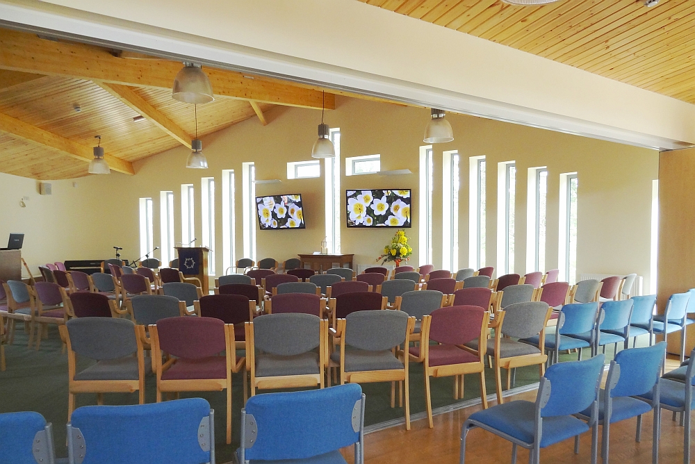 Community centre and church - interior main worship hall