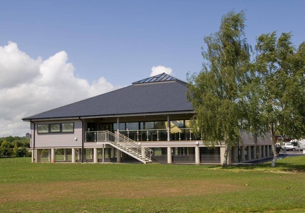 Abbots Salford Caravan Park Clubhouse exterior front view