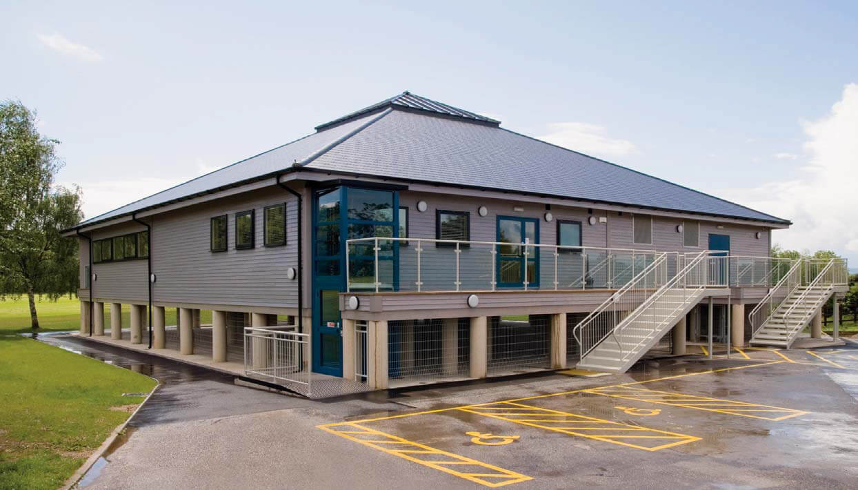 Abbots Salford Caravan Park Clubhouse exterior rear