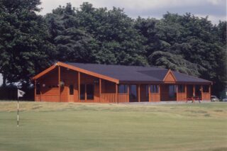 External view of College Pines Golf Club Clubhouse