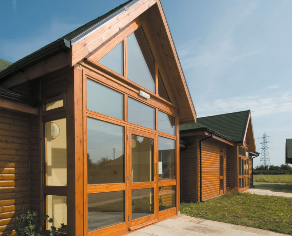 Close up view of Little Milton Village Hall entrance