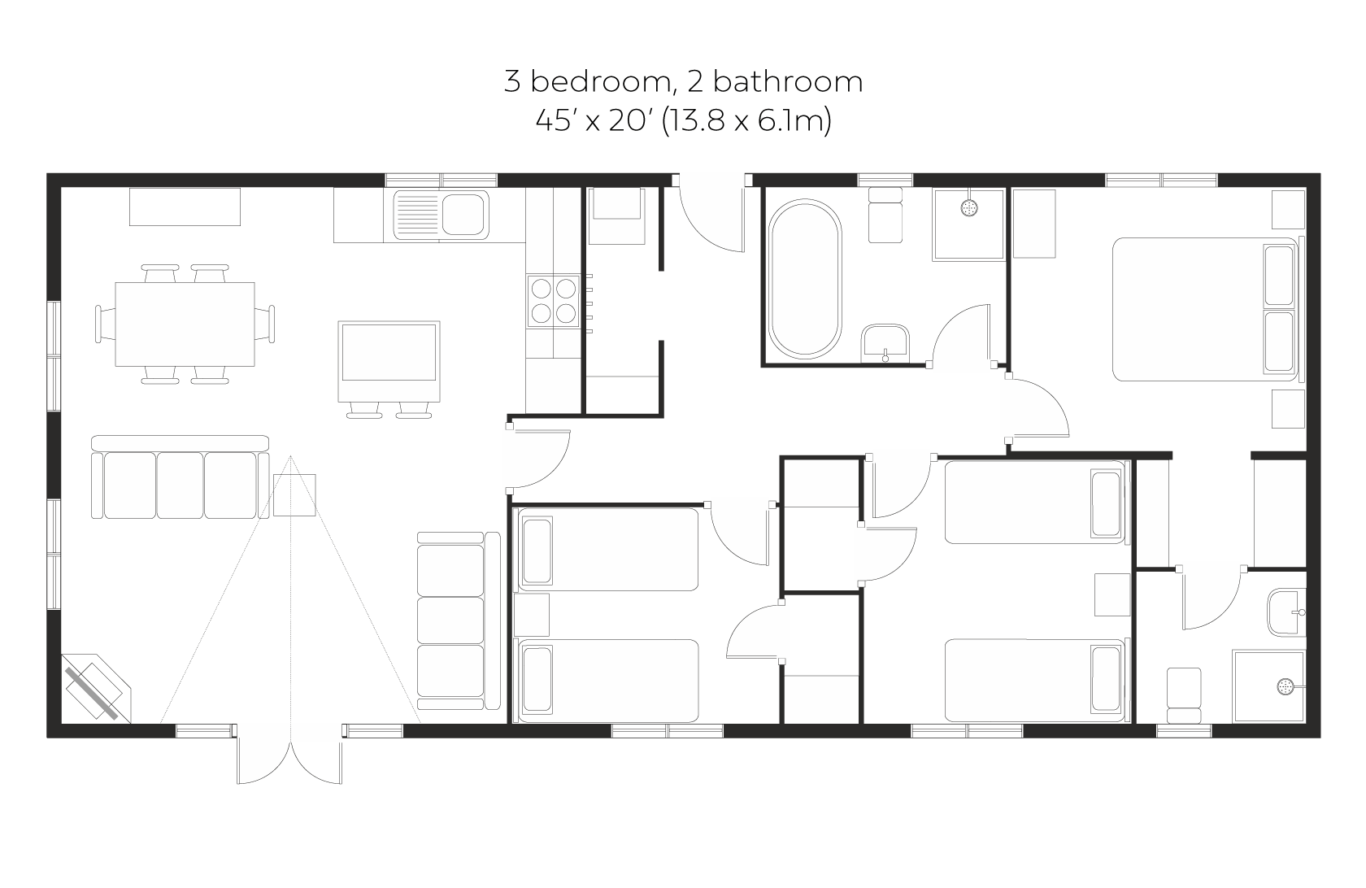 New England 3 bed 2 bath