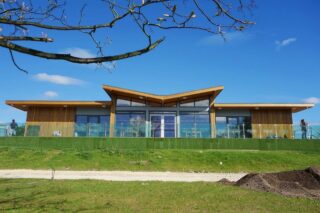 A front view of the Princess River Cruises facilities building