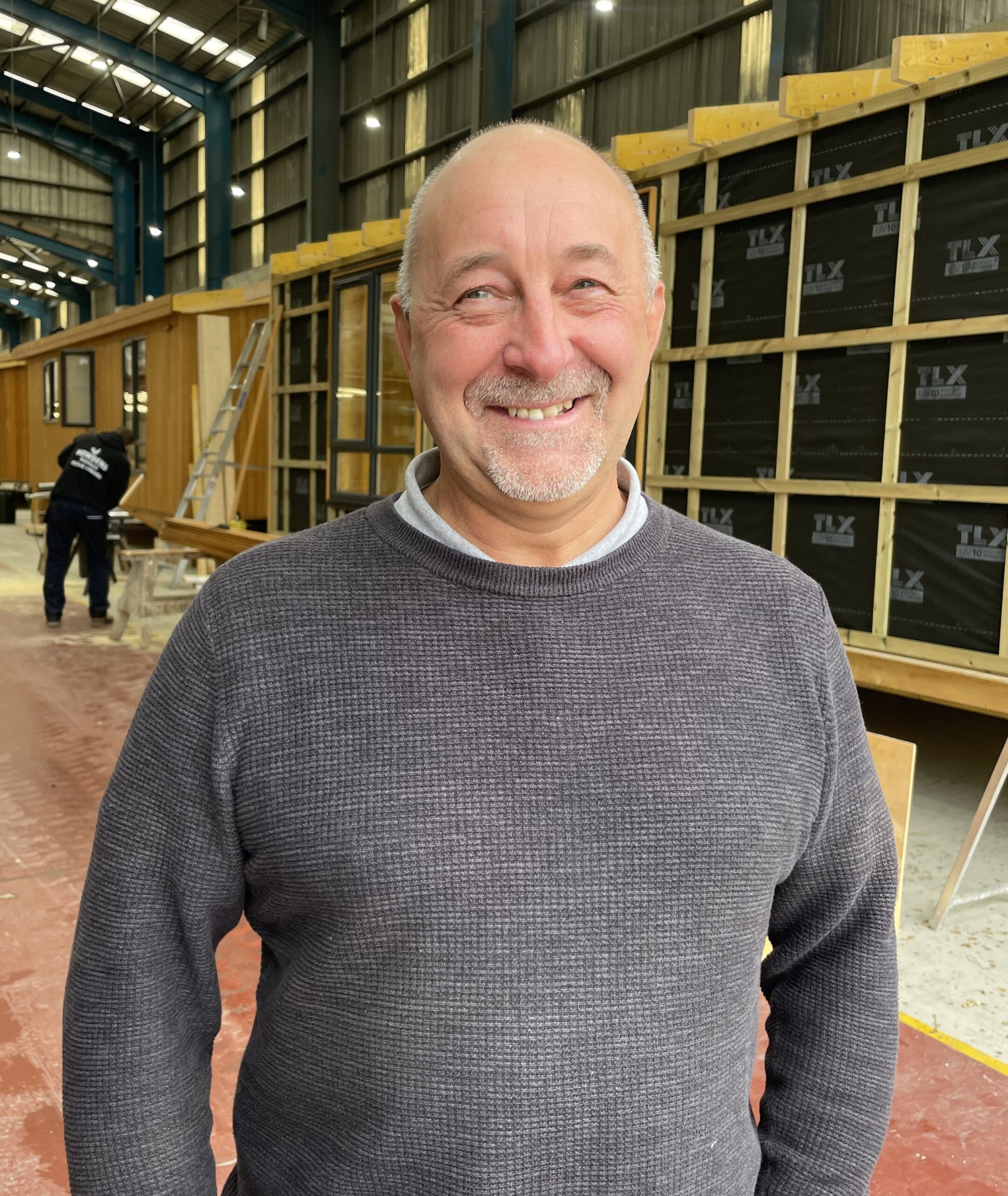 Steve Betts at the Pinelog production facility